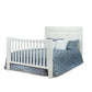 Orbelle Crystal Convertible crib with Trundle White with White Padding