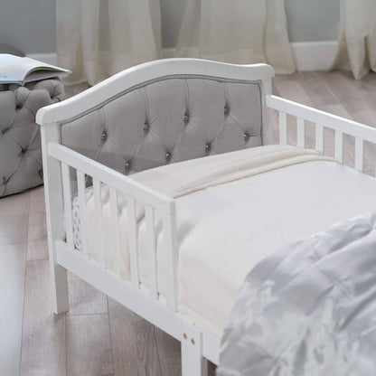 Orbelle French White Padded Gray Toddler Bed - Detail