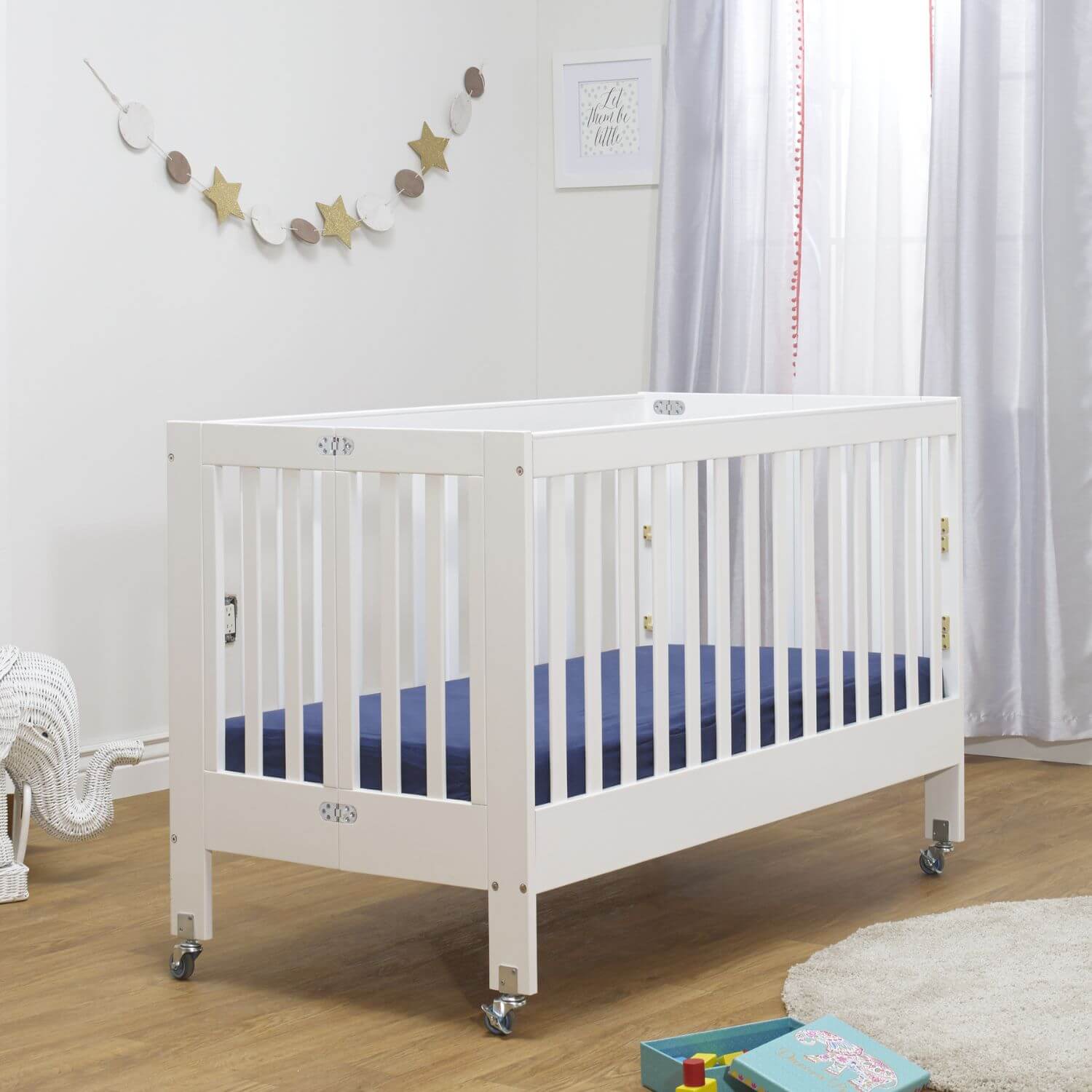 Orbelle Roxy Full Size Portable Crib White - Lifestyle
