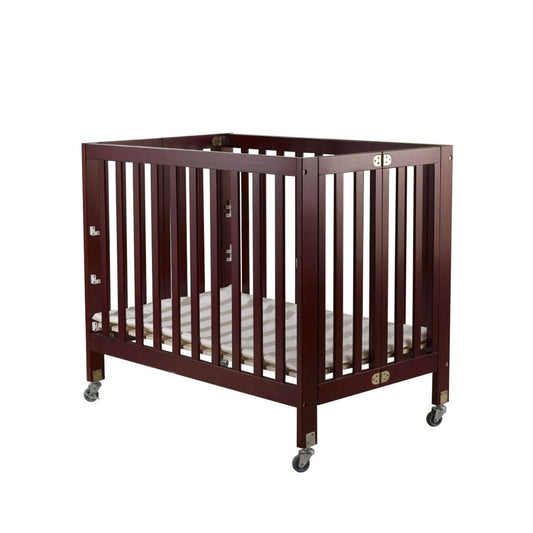 Orbelle Roxy Three Level Mini Portable Crib Cherry