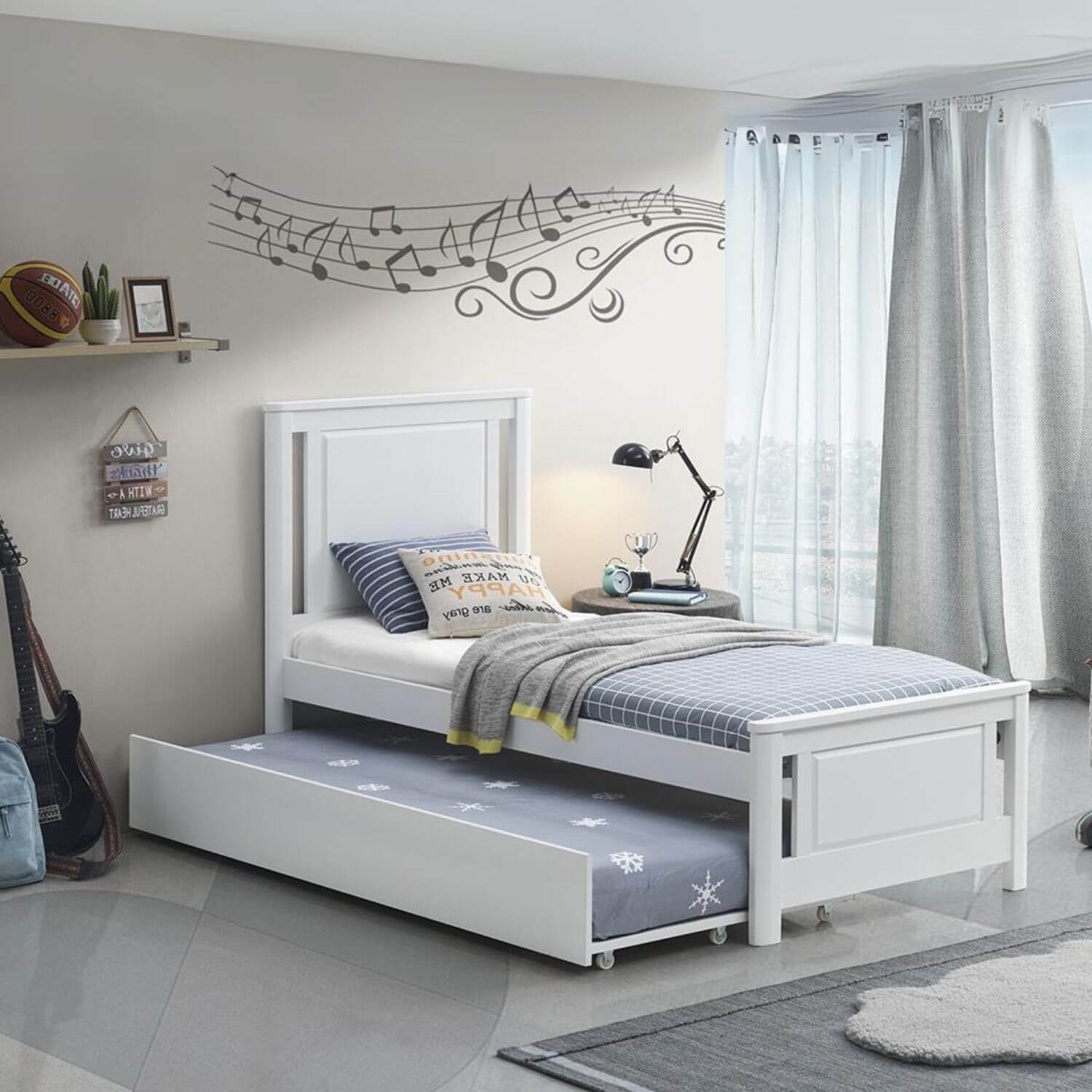 Orbelle Teen Bed Model 301 White - Lifestyle
