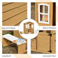 Details of Outsunny Outdoor Playhouse for Kids Natural and White