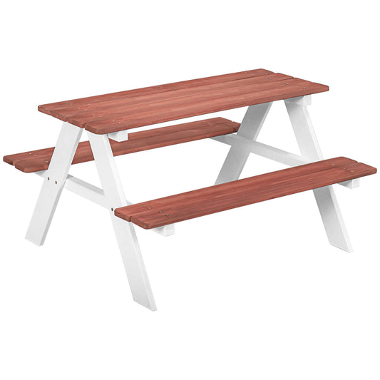 Outsunny Kids Picnic Table Set - Brown