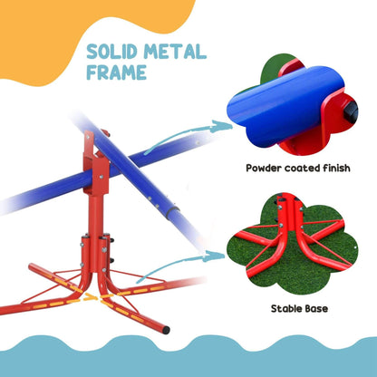 Children's playground equipment with solid metal frame, powder-coated finish, and stable base.