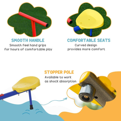 Children's playground equipment with features highlighted on a white background