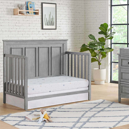 Oxford Baby Bennett 4-in-1 Convertible Crib | Rustic Gray