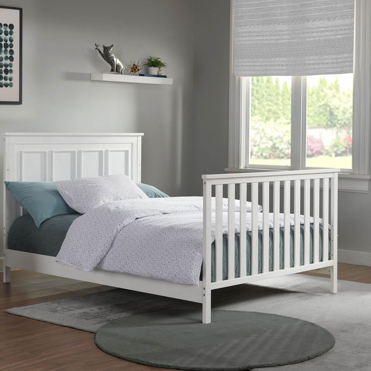 Oxford Baby Bennett 4-in-1 Convertible Crib | Rustic White