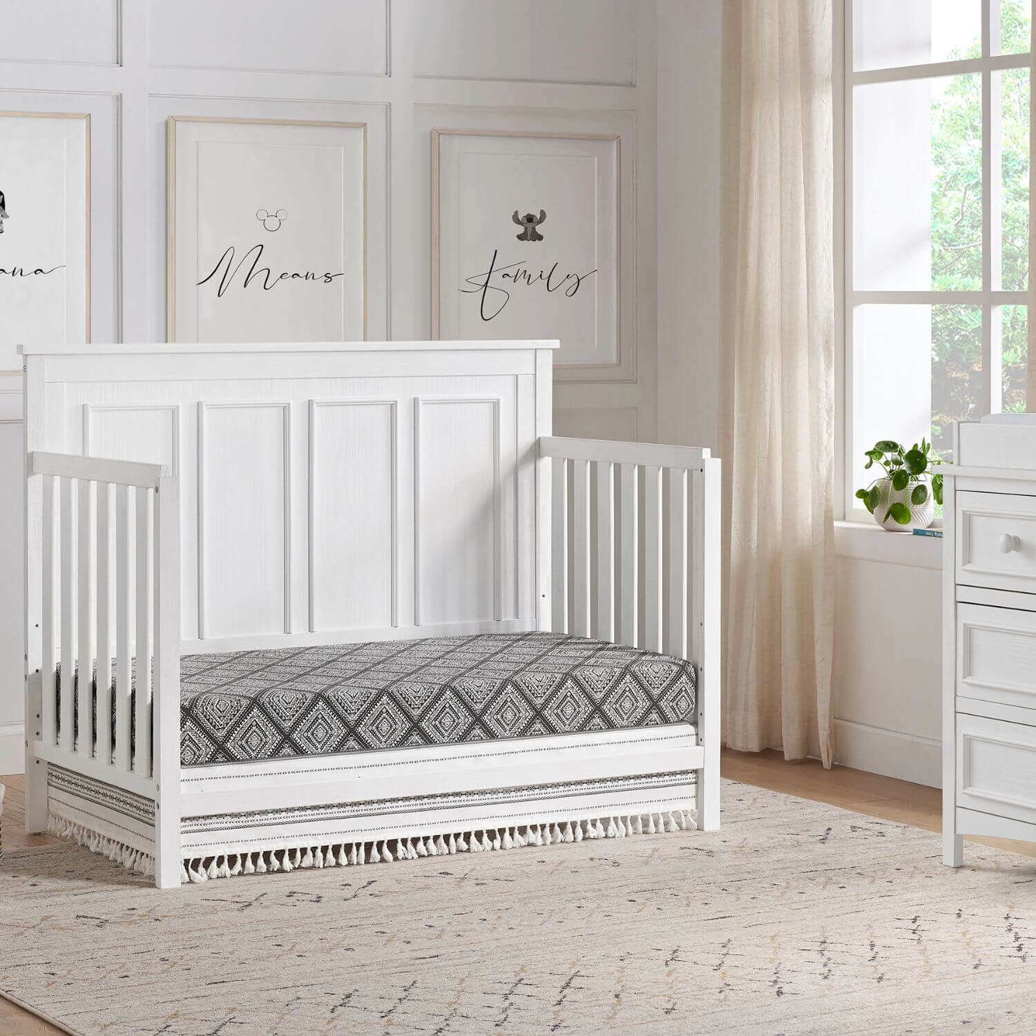 Oxford Baby Bennett 4-in-1 Convertible Crib | Rustic White