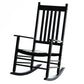 Outsunny Indoor/Outdoor Rocking Chair, Nusery Rocking Chair for Living Room or Bedroom, Slatted for Indoor, Backyard & Patio, Black