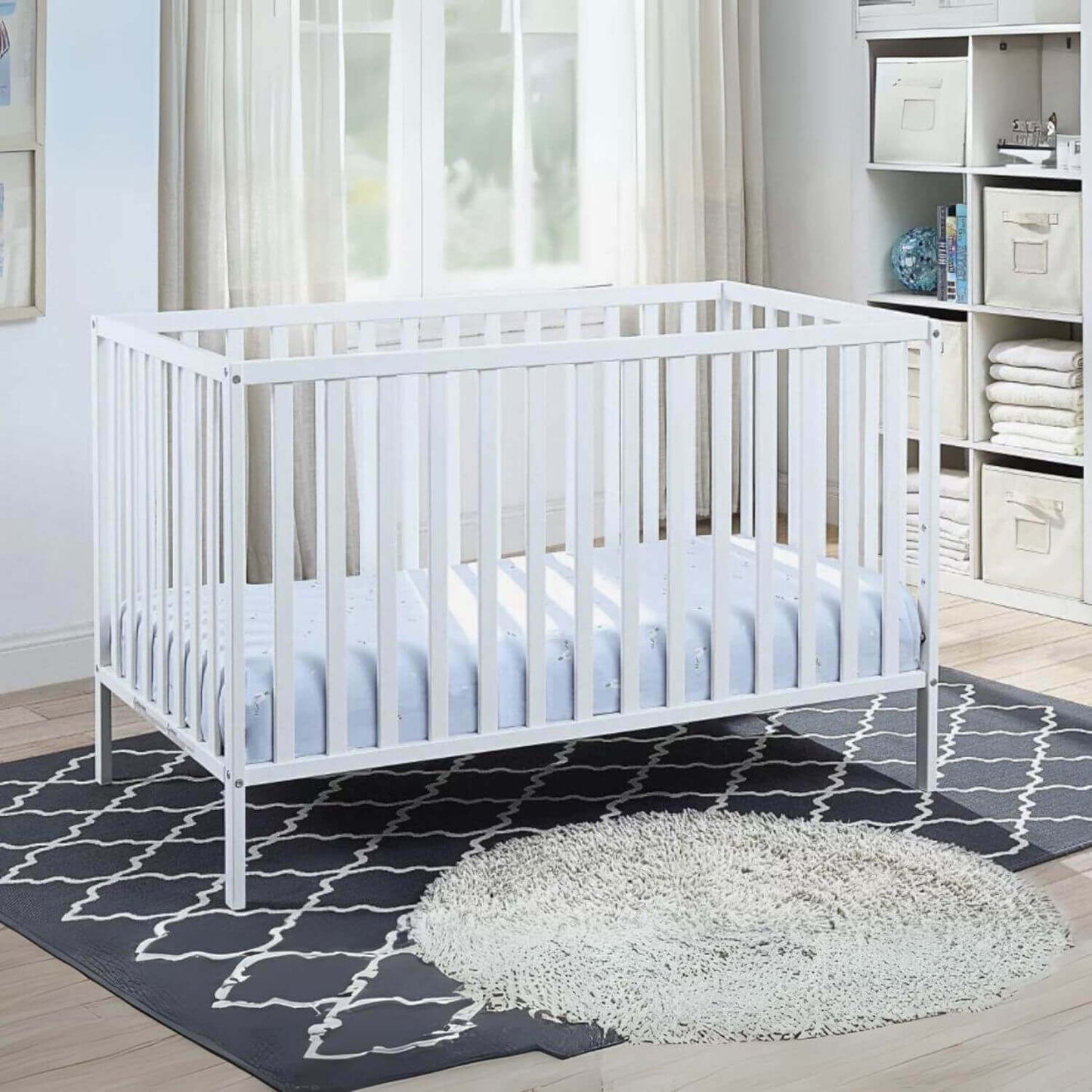 Palmer 3-in-1 Convertible Island Crib White