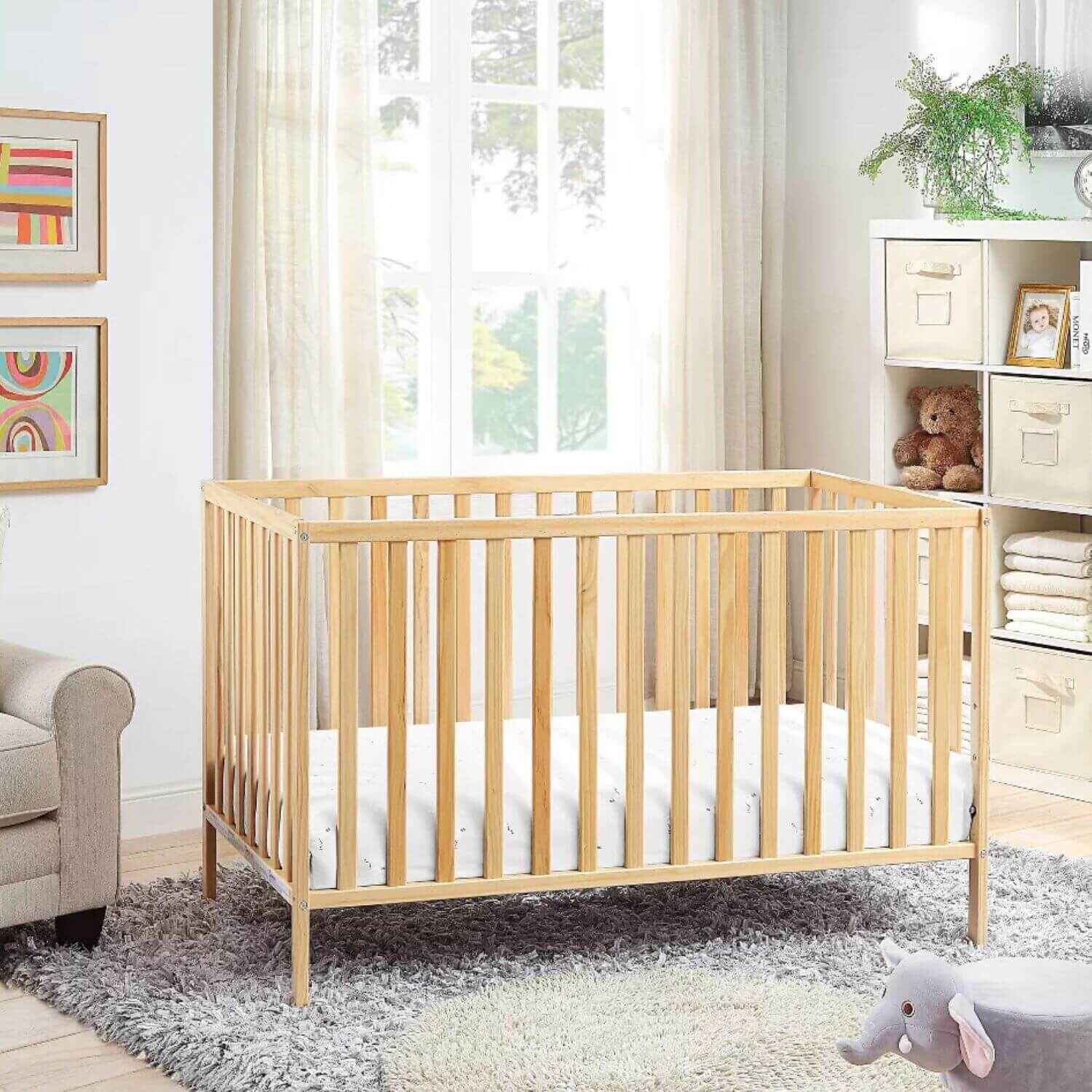 Palmer 3-in-1 Convertible Island Crib Natural