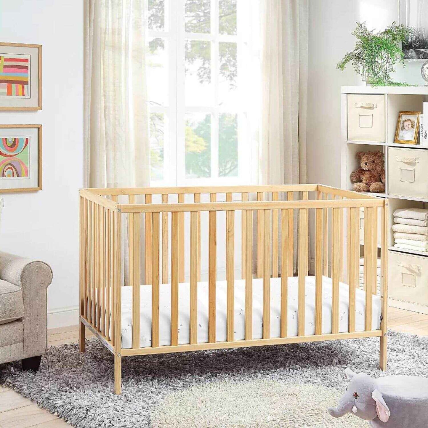 Palmer 3-in-1 Convertible Island Crib Natural