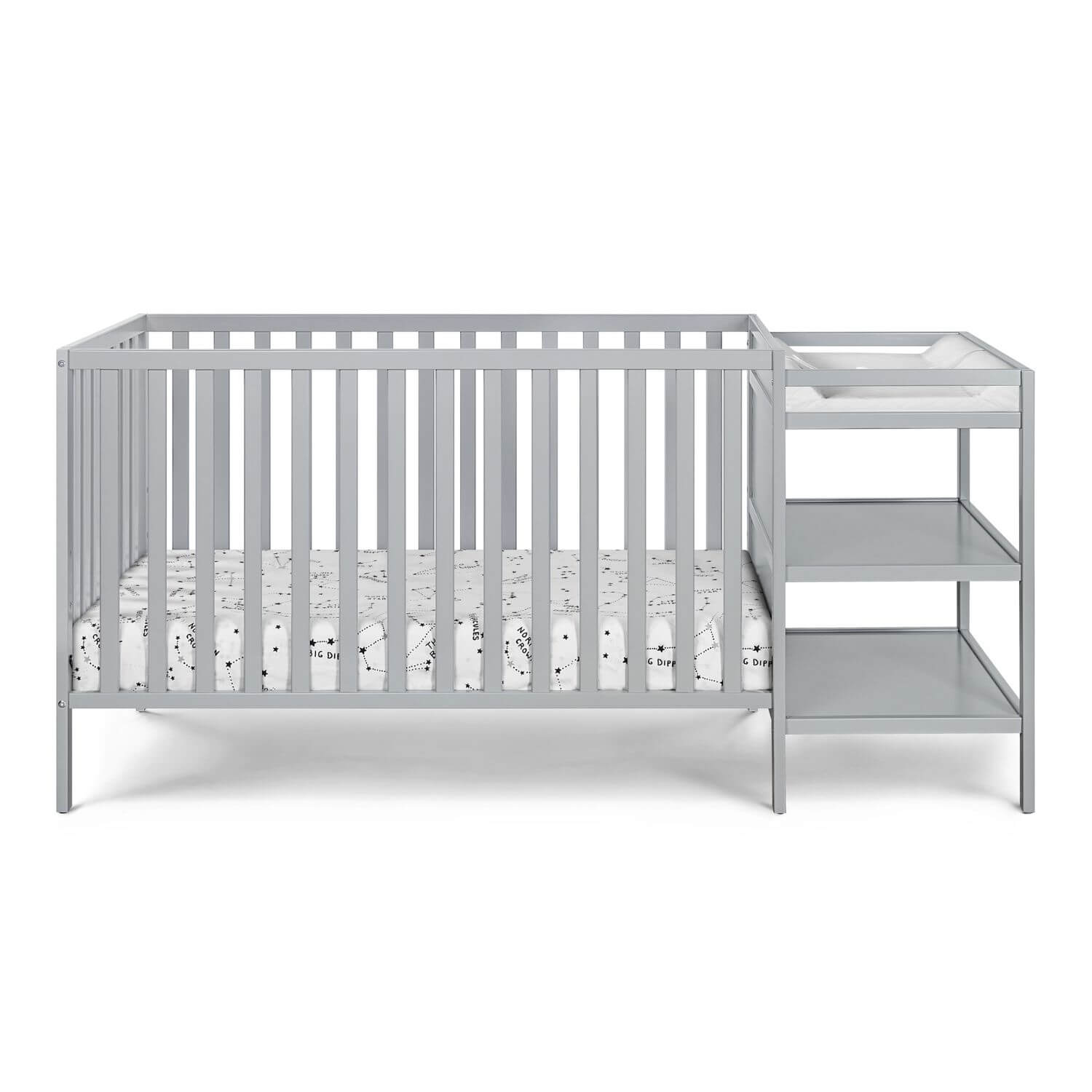 Palmer 3-in-1 Convertible Crib and Changer Combo Gray