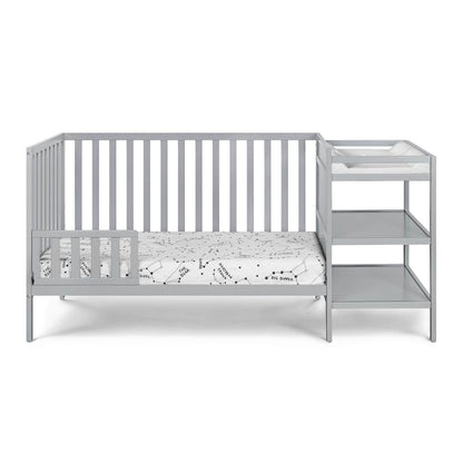 Palmer 3-in-1 Convertible Crib and Changer Combo Gray