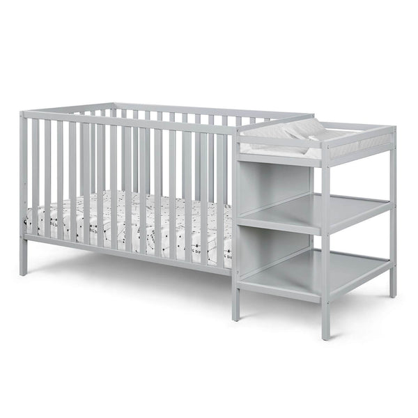 Palmer 3-in-1 Convertible Crib and Changer Combo Gray