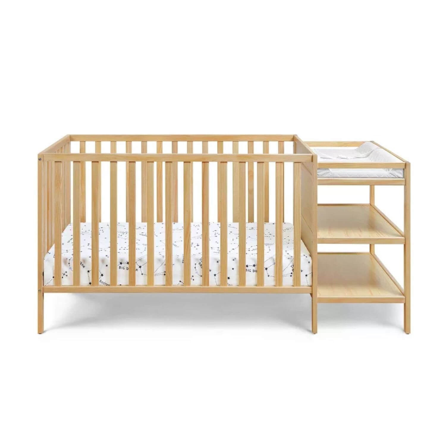 Palmer 3-in-1 Convertible Crib and Changer Combo Natural