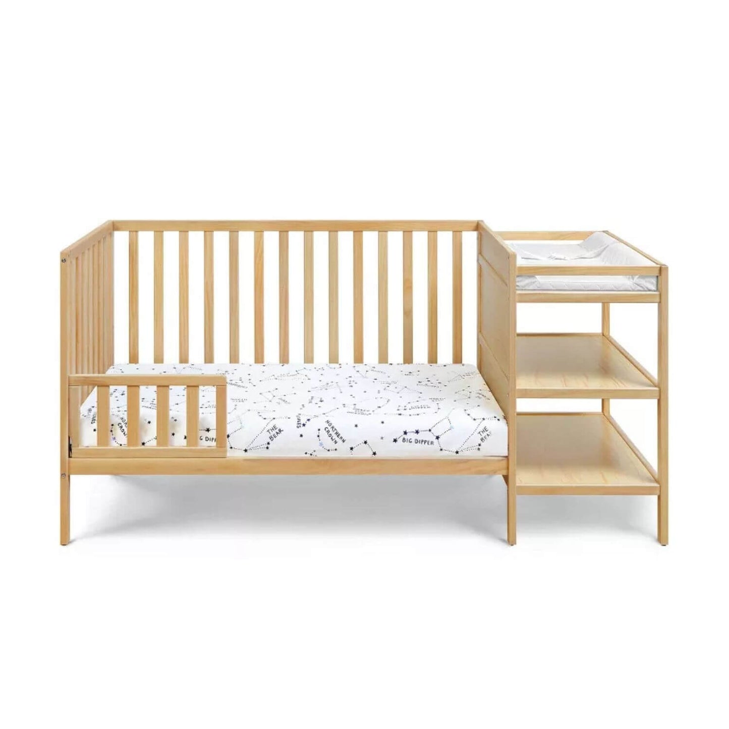 Palmer 3-in-1 Convertible Crib and Changer Combo Natural