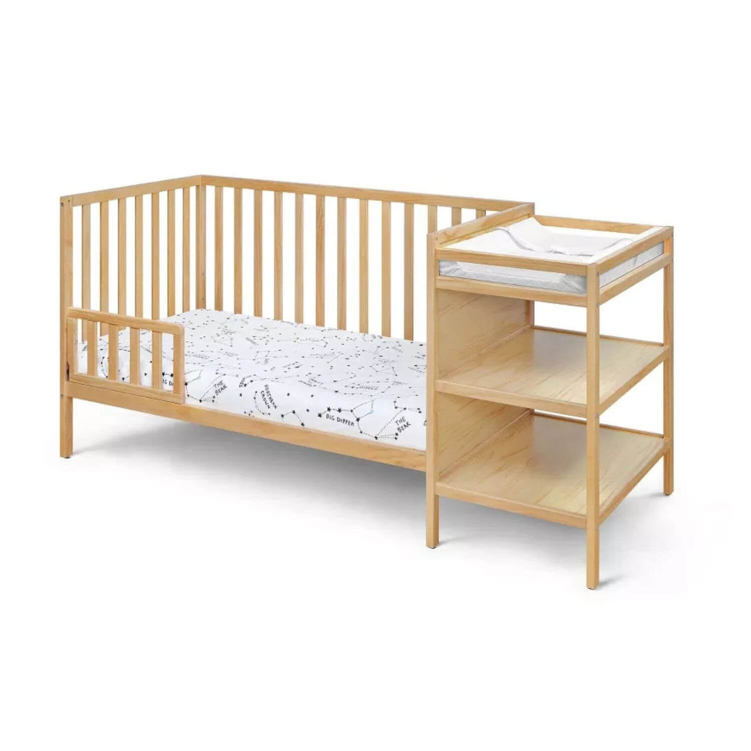 Palmer 3-in-1 Convertible Crib and Changer Combo Natural