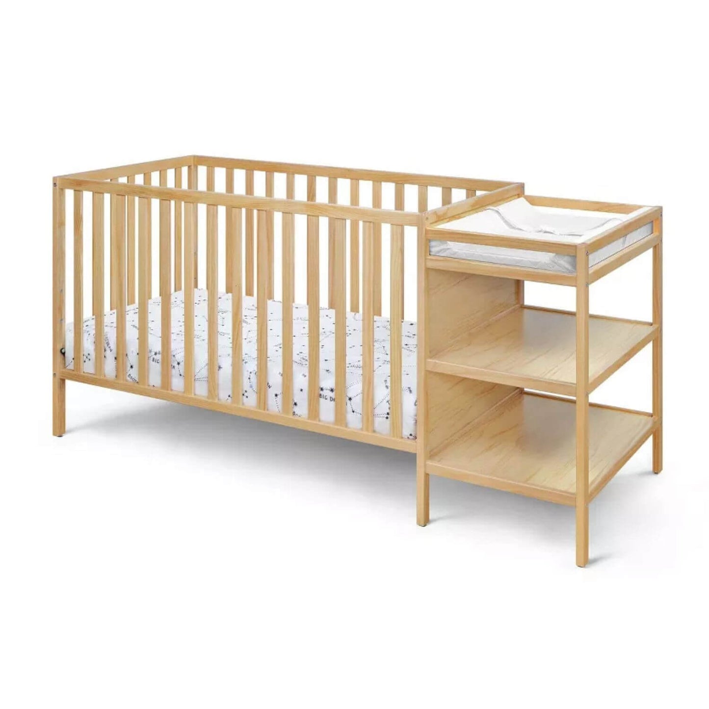 Palmer 3-in-1 Convertible Crib and Changer Combo Natural