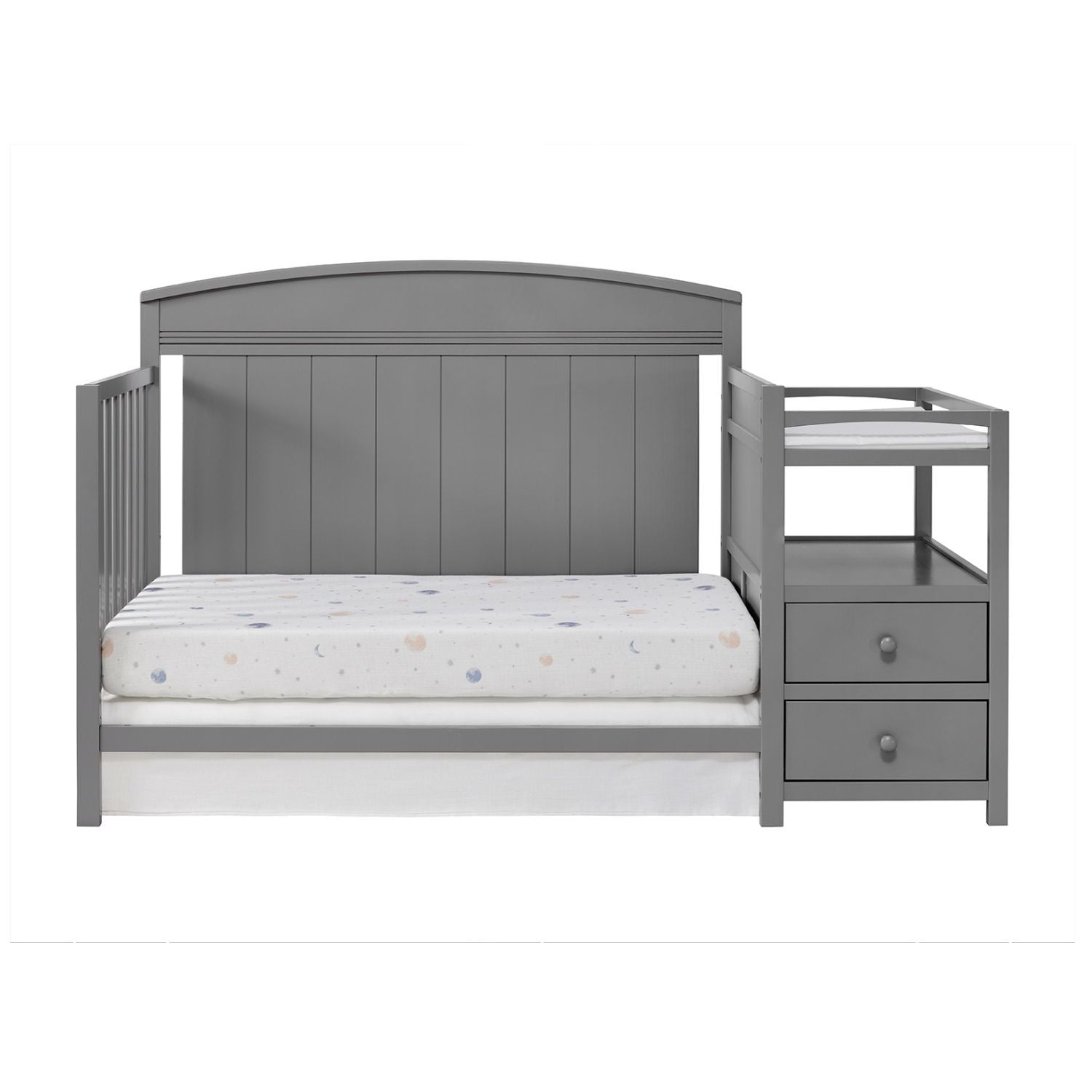 Oxford Baby Pearson Crib and Changer Combo | Dove Gray