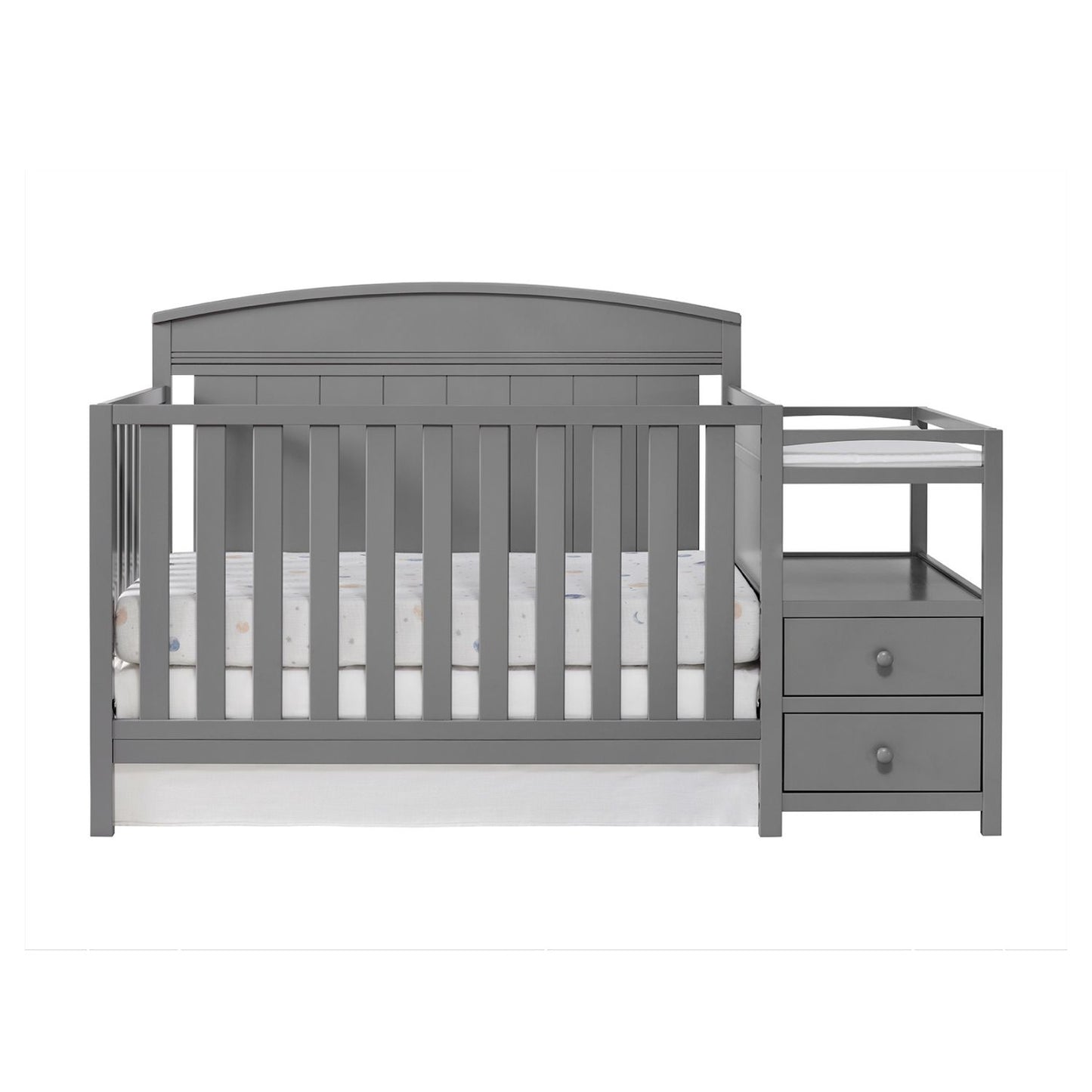 Oxford Baby Pearson Crib and Changer Combo | Dove Gray