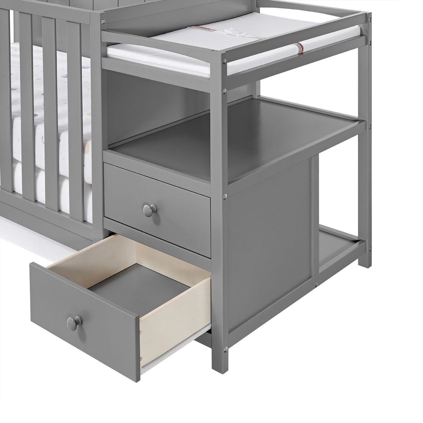 Oxford Baby Pearson Crib and Changer Combo | Dove Gray