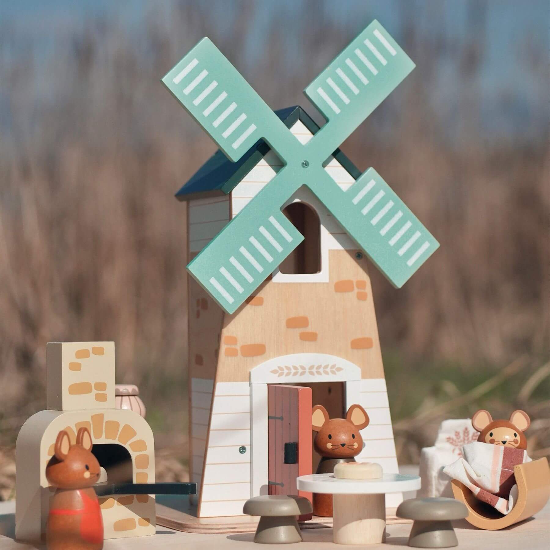 Tender Leaf Penny Windmill in a natural setting