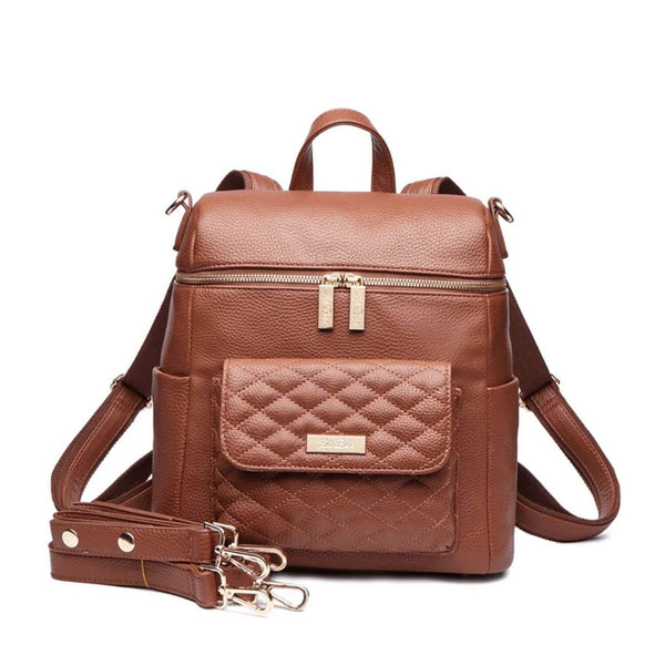 Luli Bebé Petit Monaco Diaper Bag | Caramel Brown