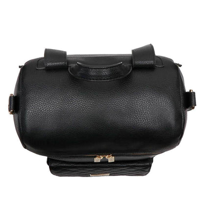 Top View of Luli Bebé Petit Monaco Diaper Bag | Ebony Black