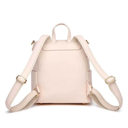 Back View of Luli Bebé Petit Monaco Diaper Bag | Pastel Pink
