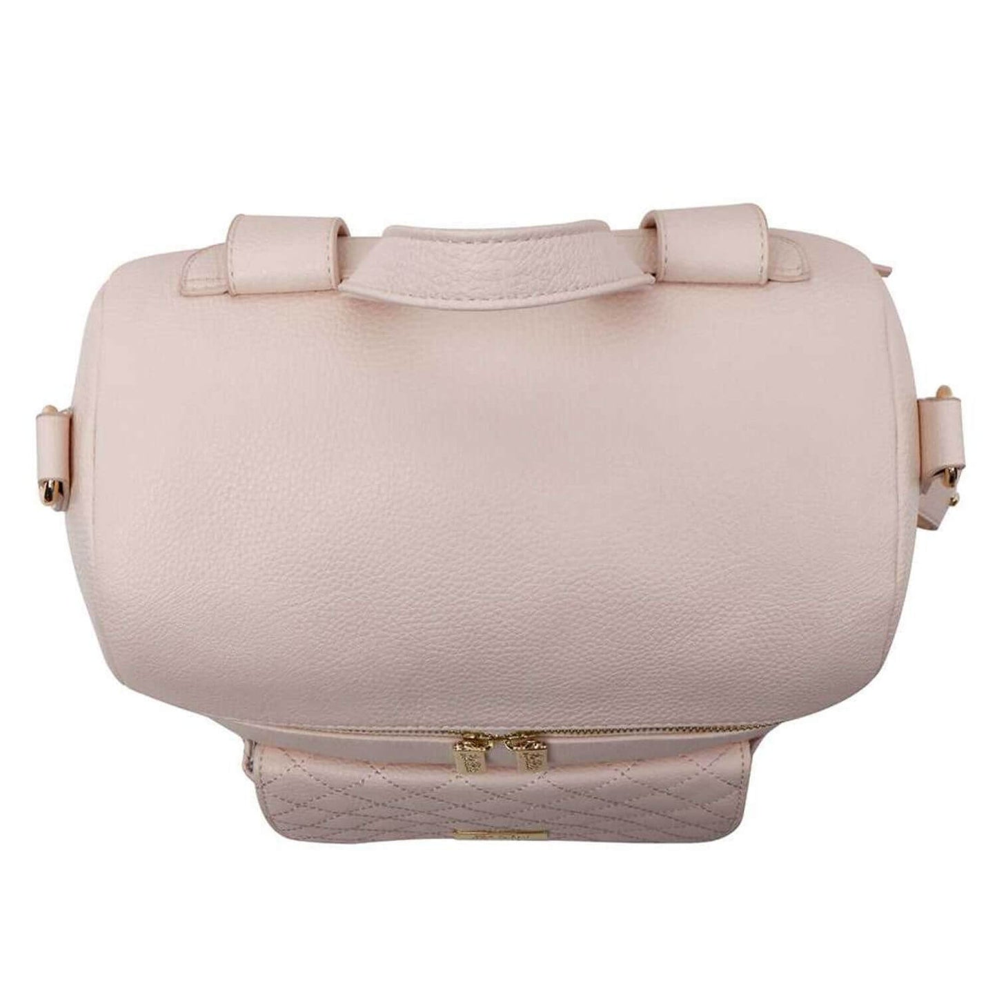 Top View of Luli Bebé Petit Monaco Diaper Bag | Pastel Pink