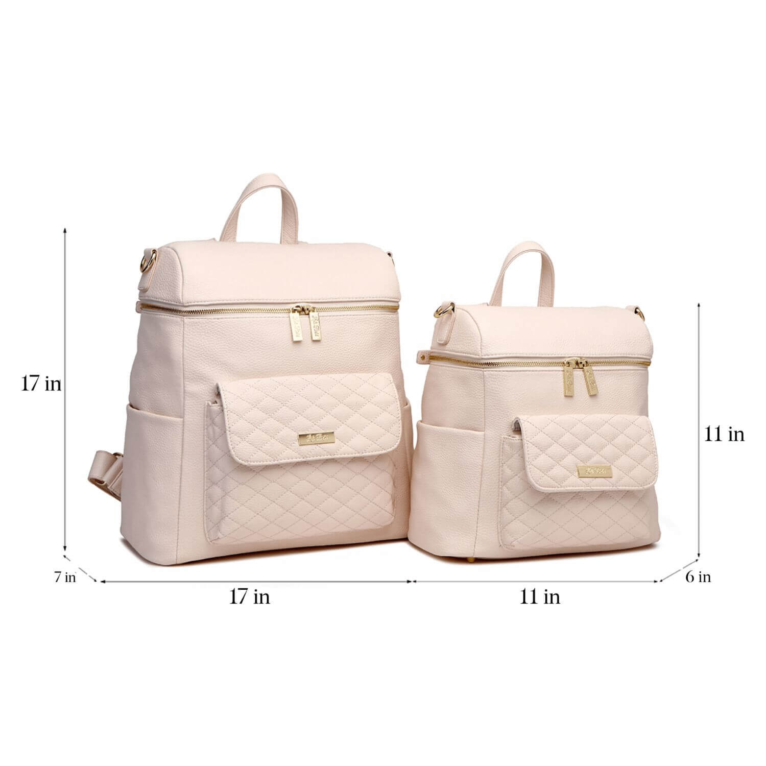 Luli Bebé Petit Monaco Diaper Bag | Pastel Pink