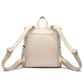 Back View of Luli Bebé Petit Monaco Diaper Bag | Pearl White