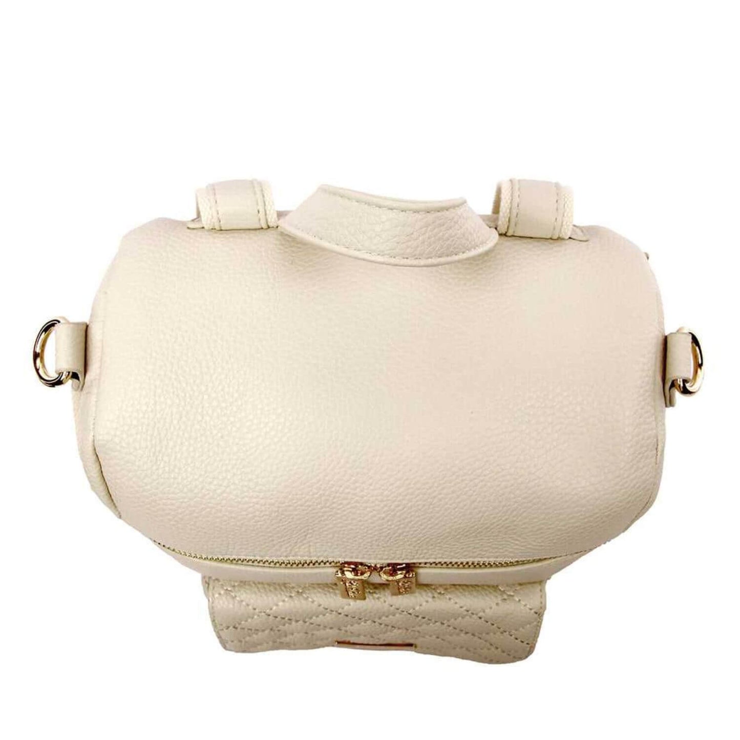 Top View of Luli Bebé Petit Monaco Diaper Bag | Pearl White