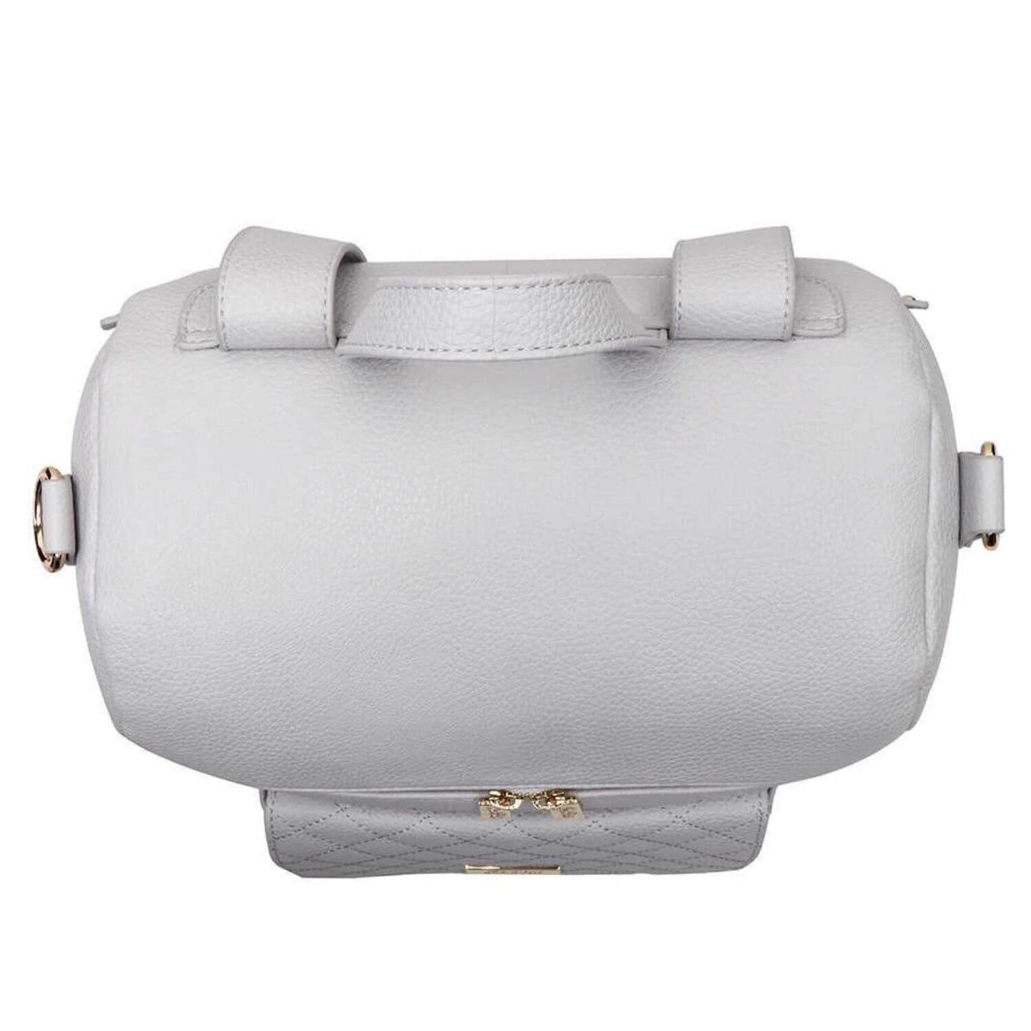 Top View of Luli Bebé Petit Monaco Diaper Bag | Stone Grey