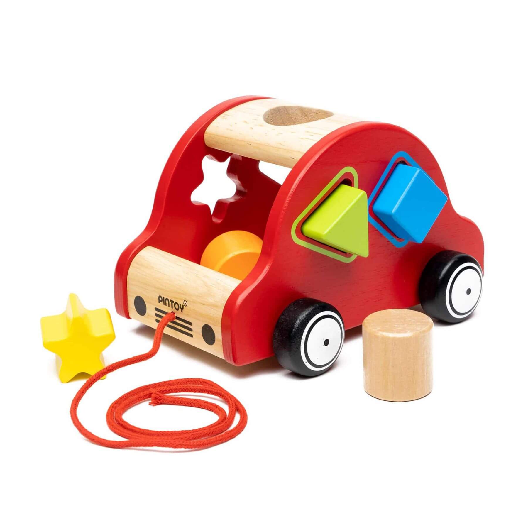 PinToy Happy Car Sorter Pull Along Toy