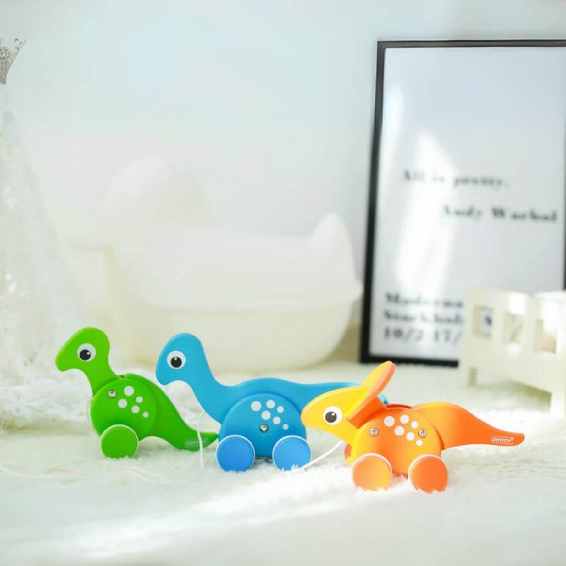 PinToy Brachiosaurus Pull-Along Toy - Lifestyle