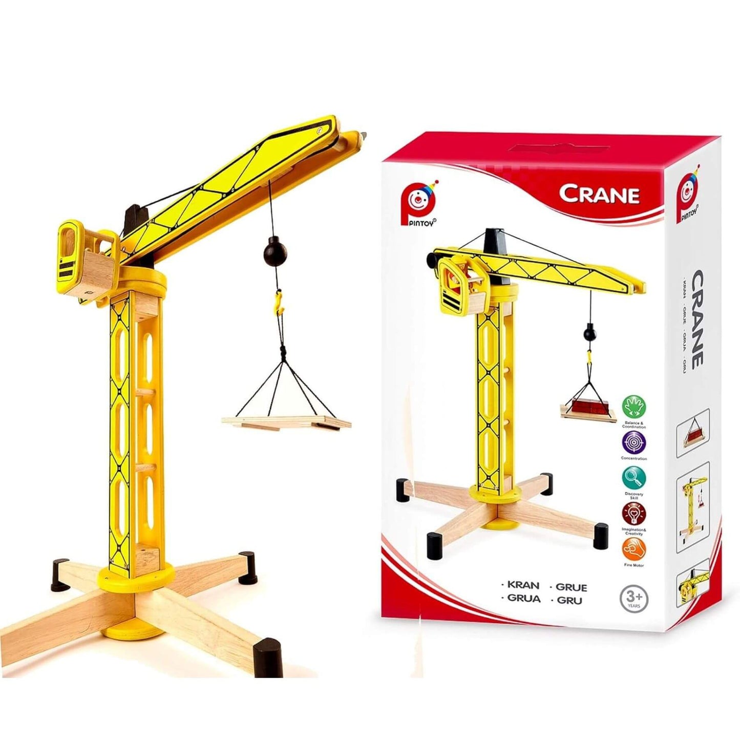 PinToy Wooden Crane