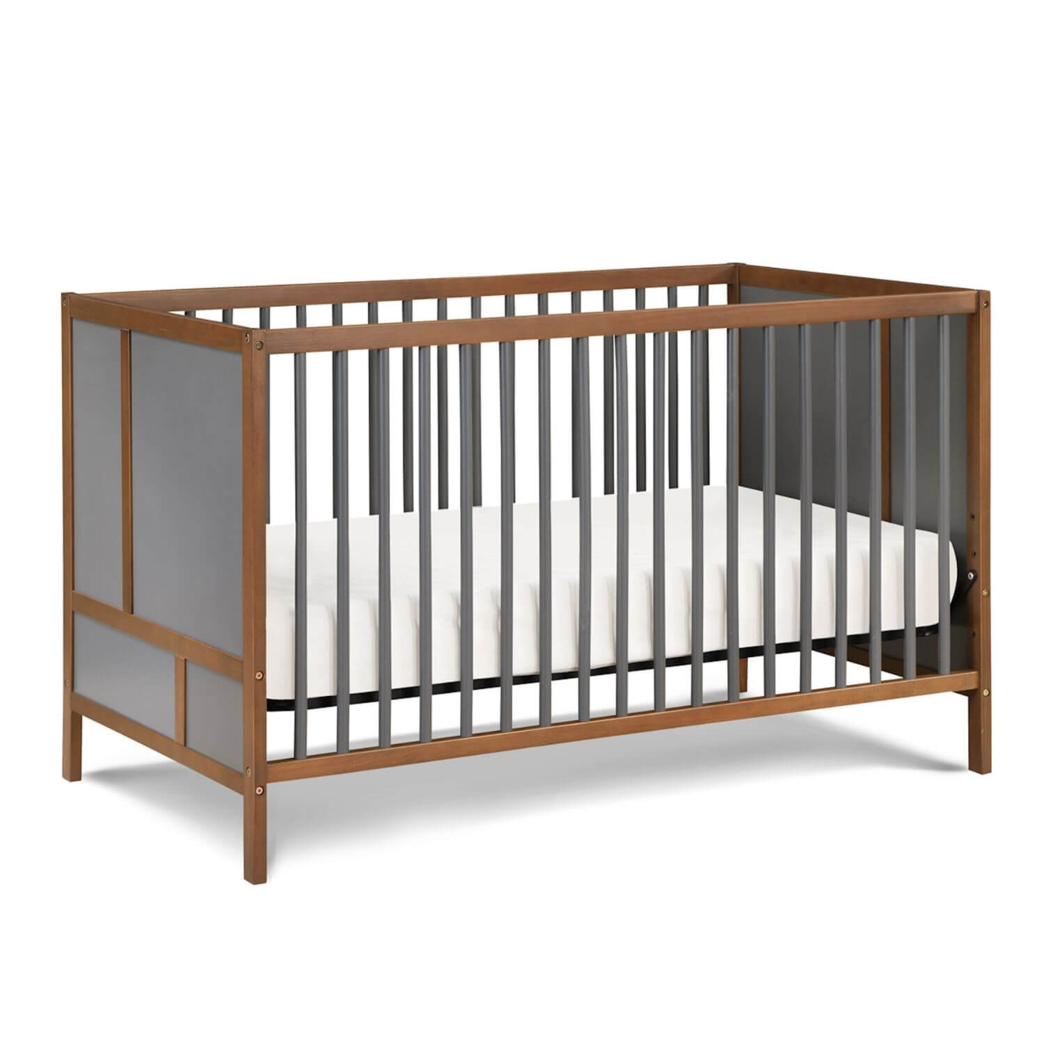 Pixie Finn 3-in-1 Crib in Walnut/Charcoal