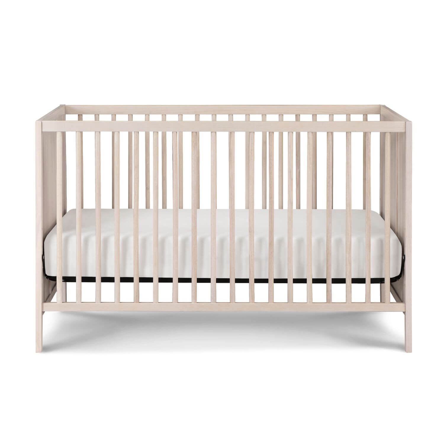 Front View of Pixie Finn 3-in-1 Crib in Washed Natural