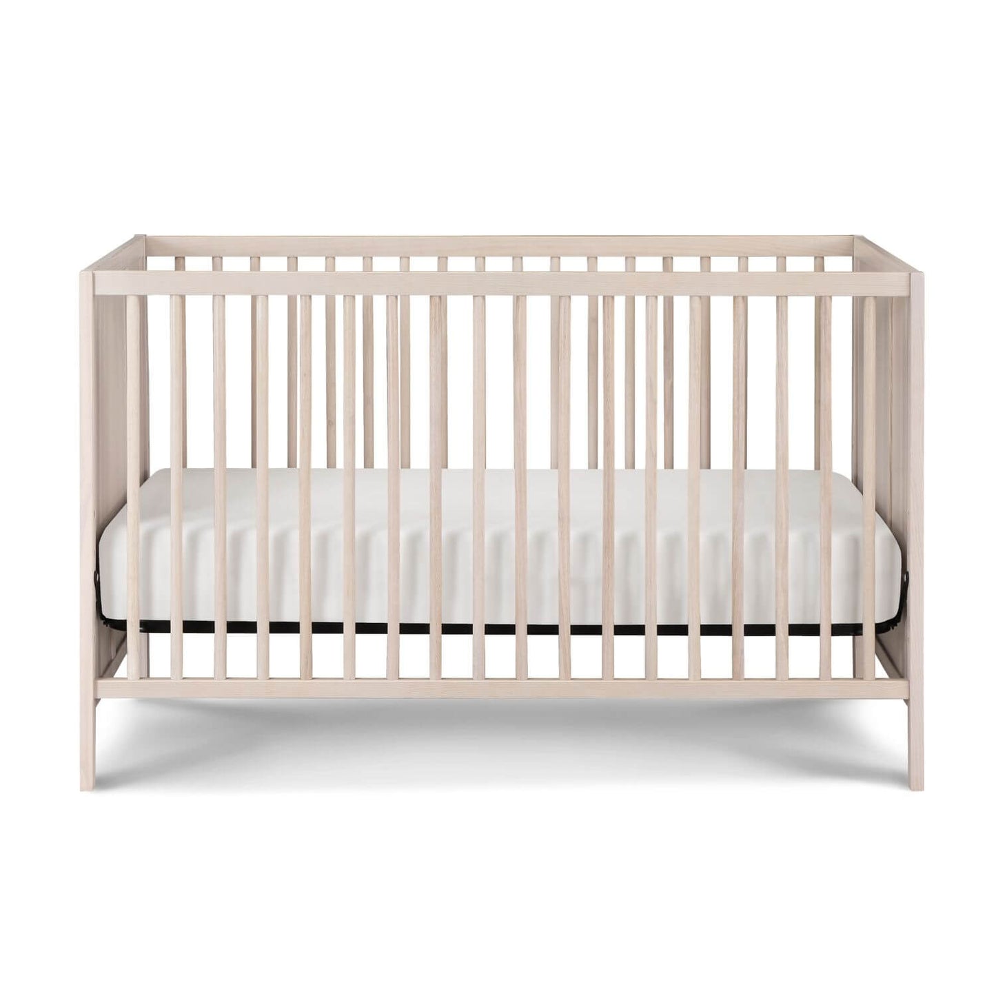 Front View of Pixie Finn 3-in-1 Crib in Washed Natural