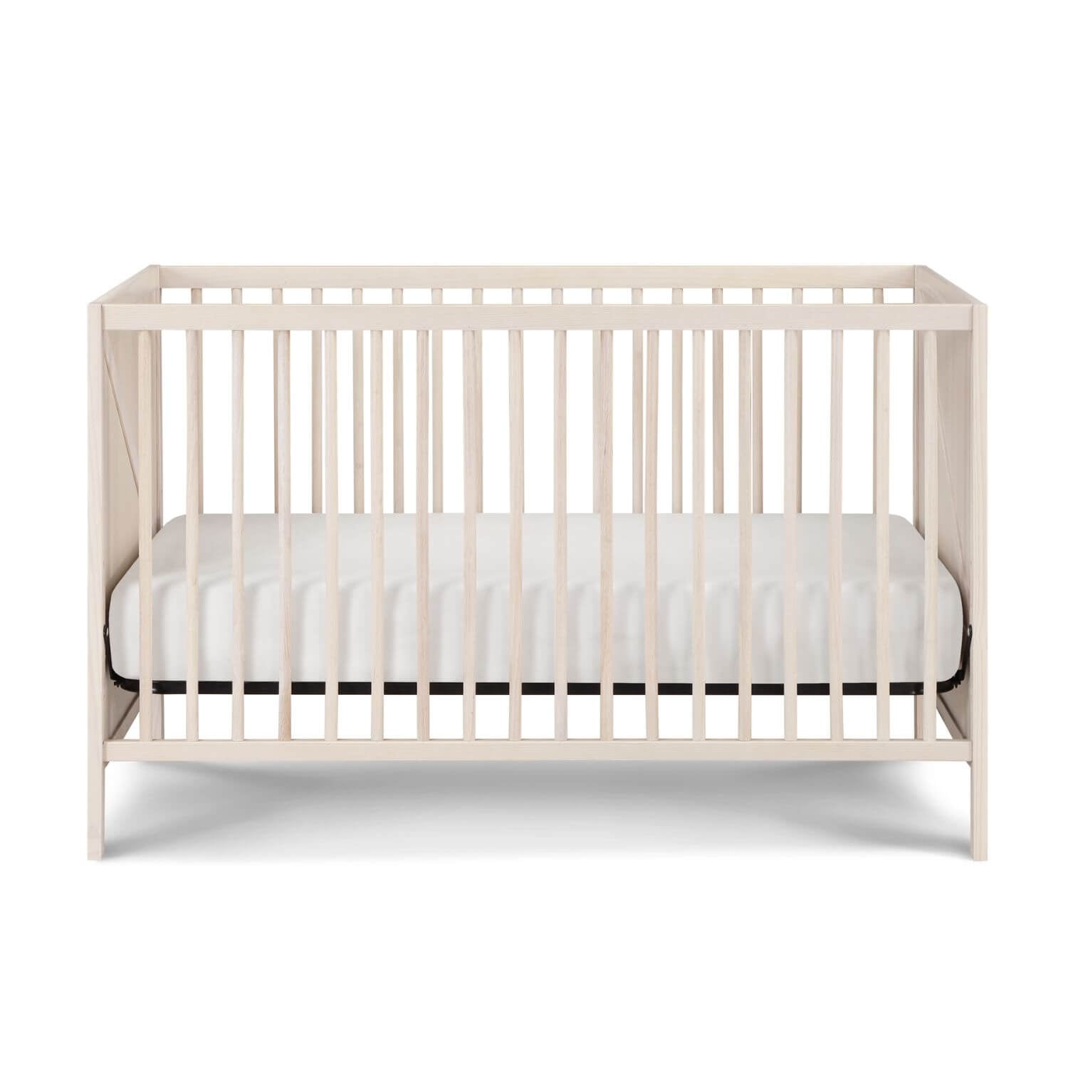 Front View of Pixie Zen 3-in-1 Crib in Washed Natural