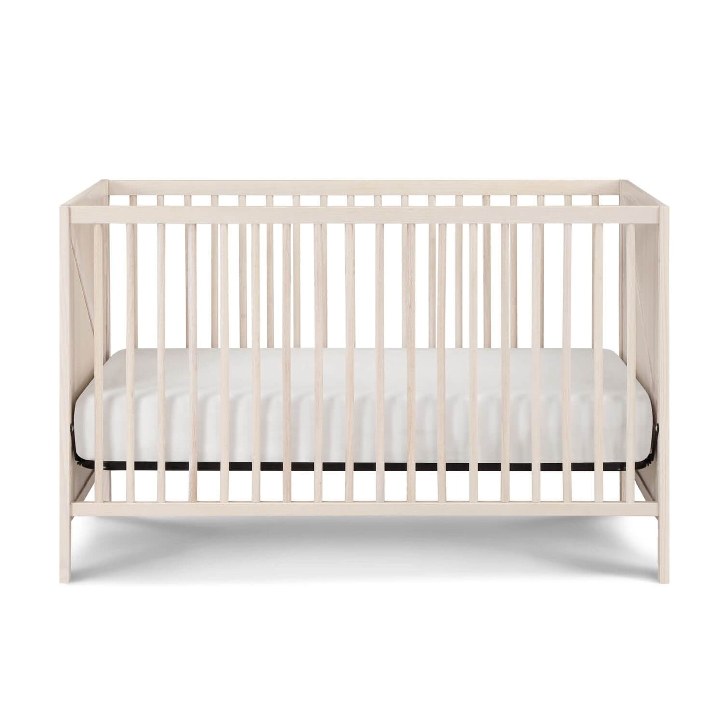 Front View of Pixie Zen 3-in-1 Crib in Washed Natural