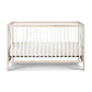 Front View of Pixie Zen 3-in-1 Crib in Washed Natural/White