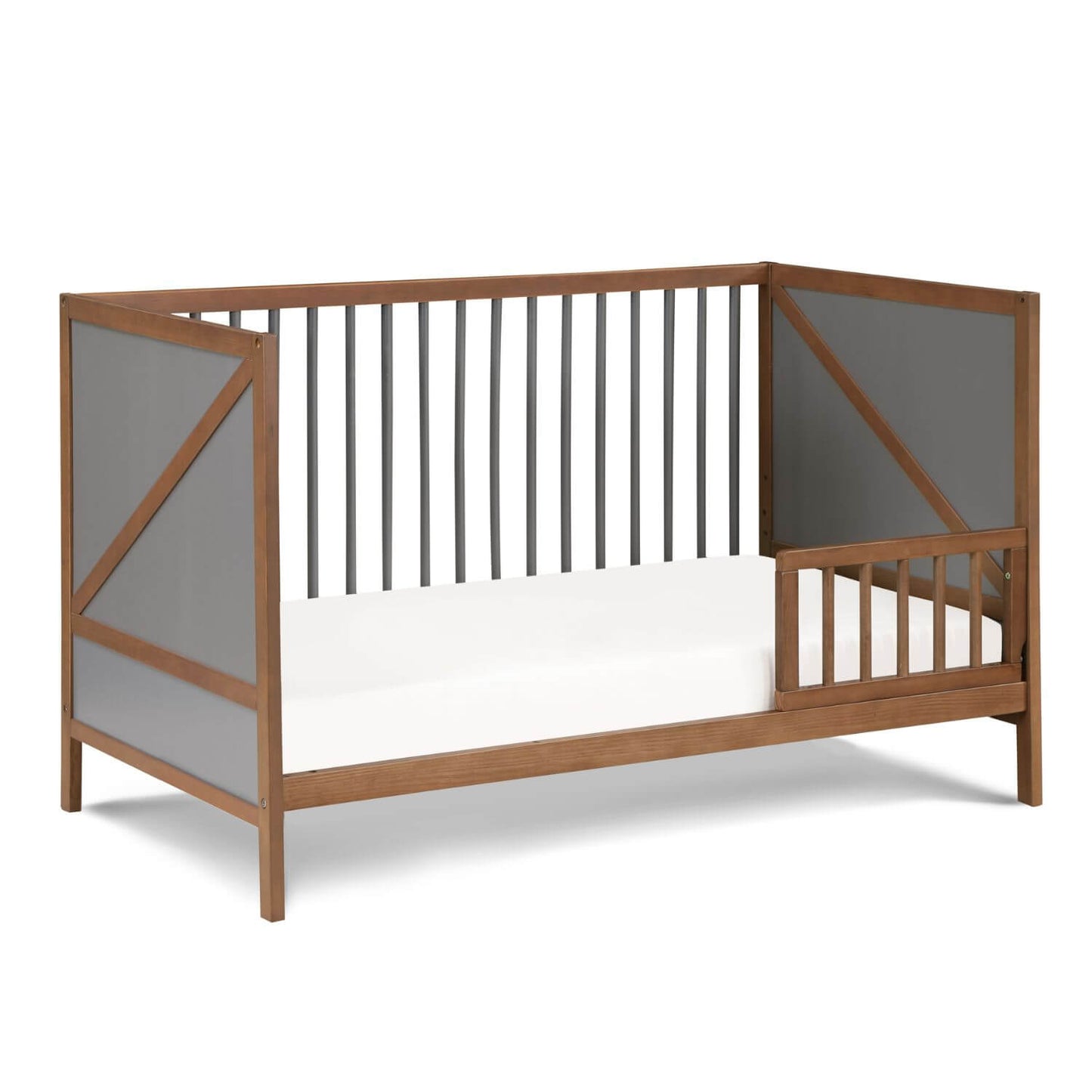 Pixie Zen Toddler Bed Walnut/Charcoal