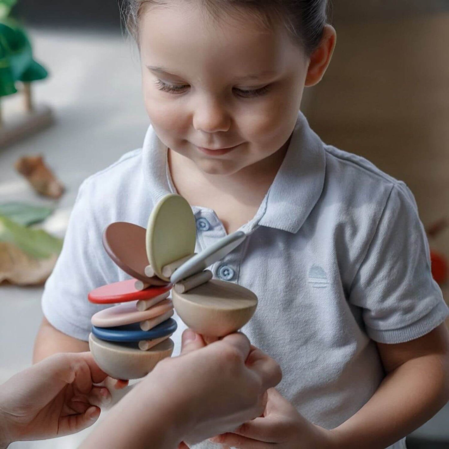 Boy Playing PlanToys Clatter - Orchard