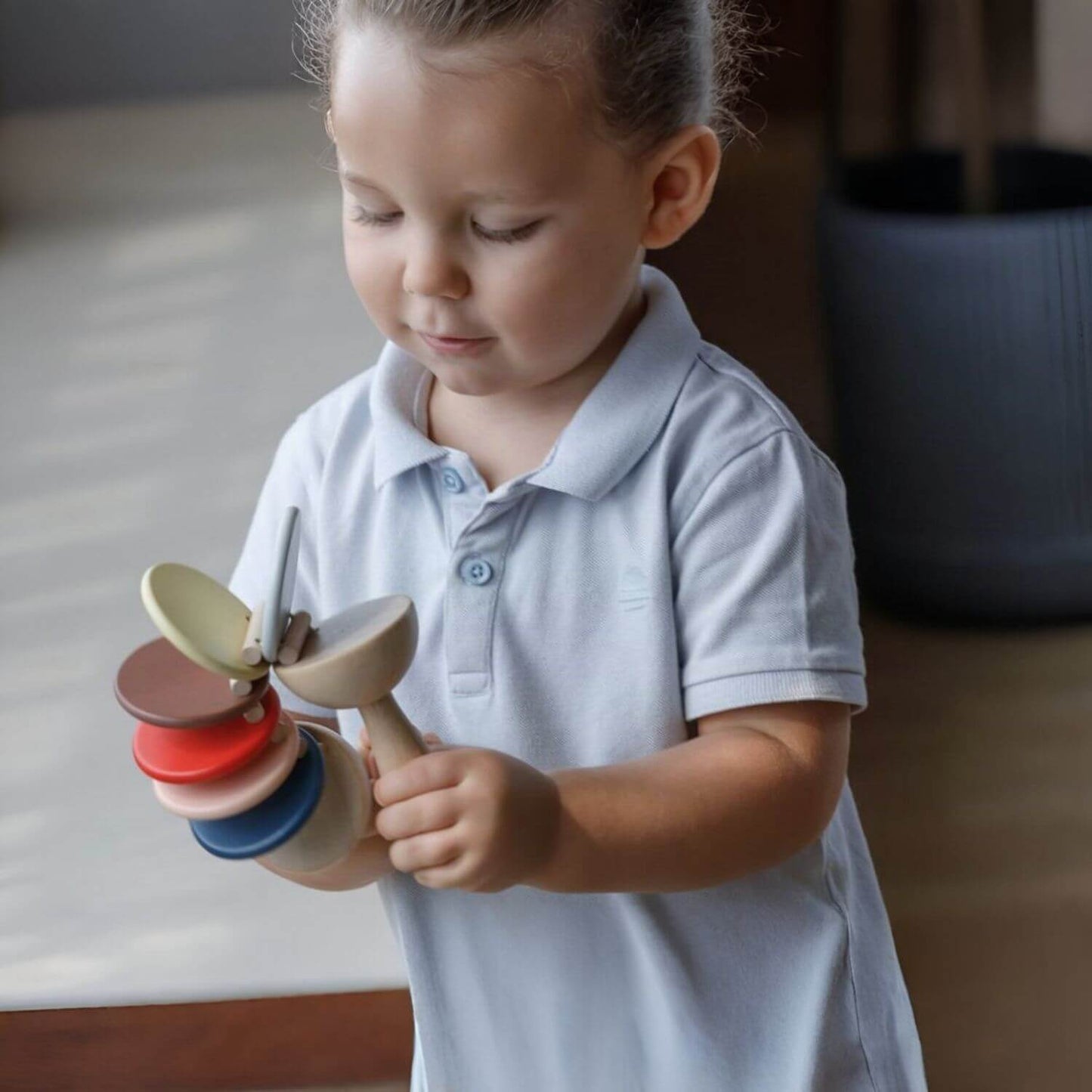 Boy Playing PlanToys Clatter - Orchard