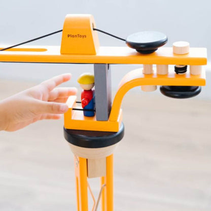 Close-up of PlanToys Crane Set