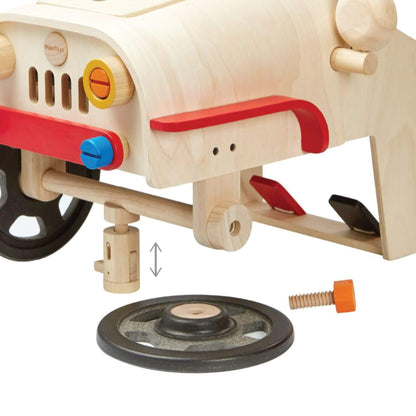 Close-up of PlanToys Motor Mechanic