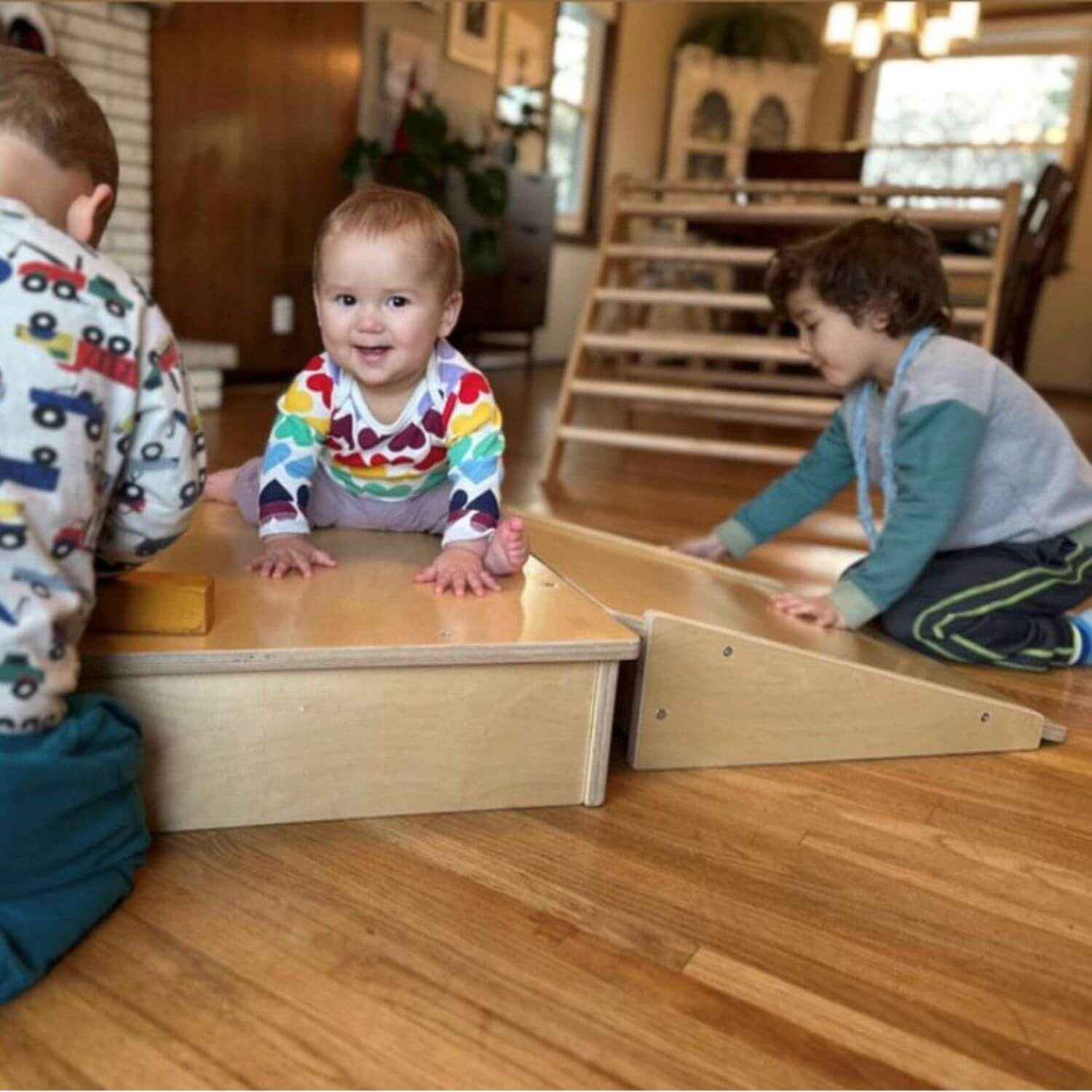 Kids Crawling on RAD Children's Furniture Platform and Ramp